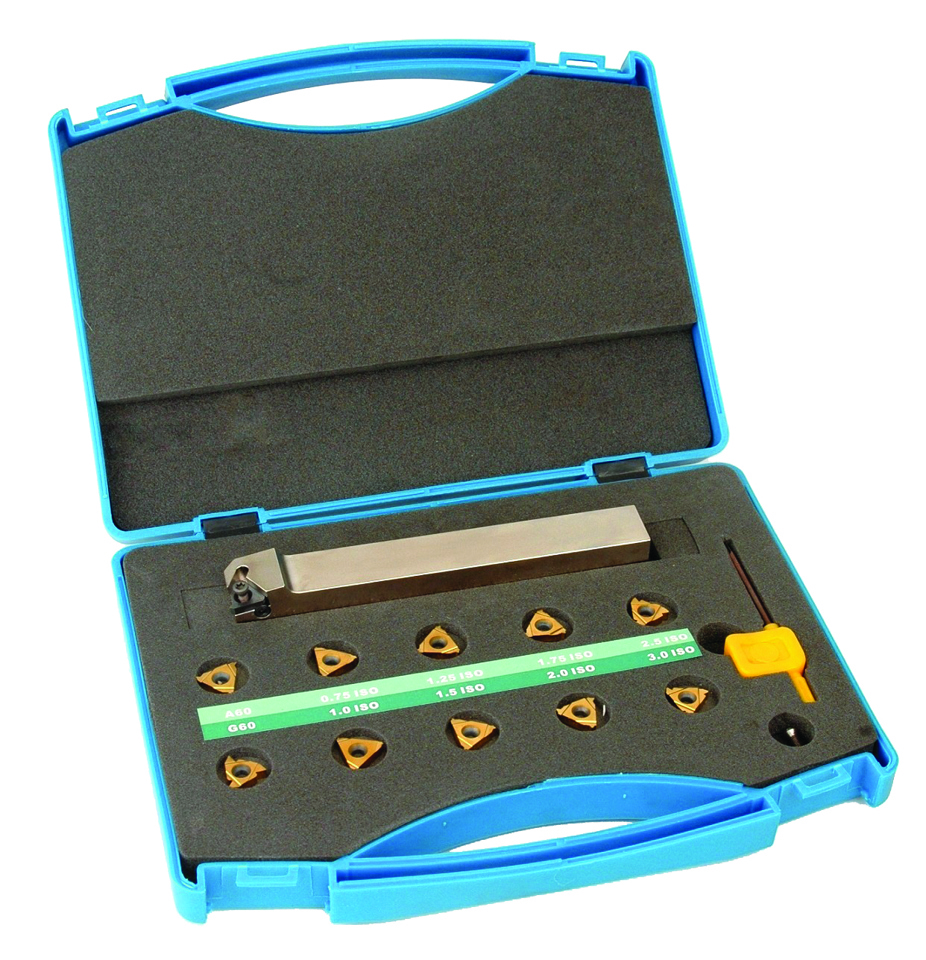 Tungsten Carbide Threading Insert & Tool Holder Set, External, 25mm