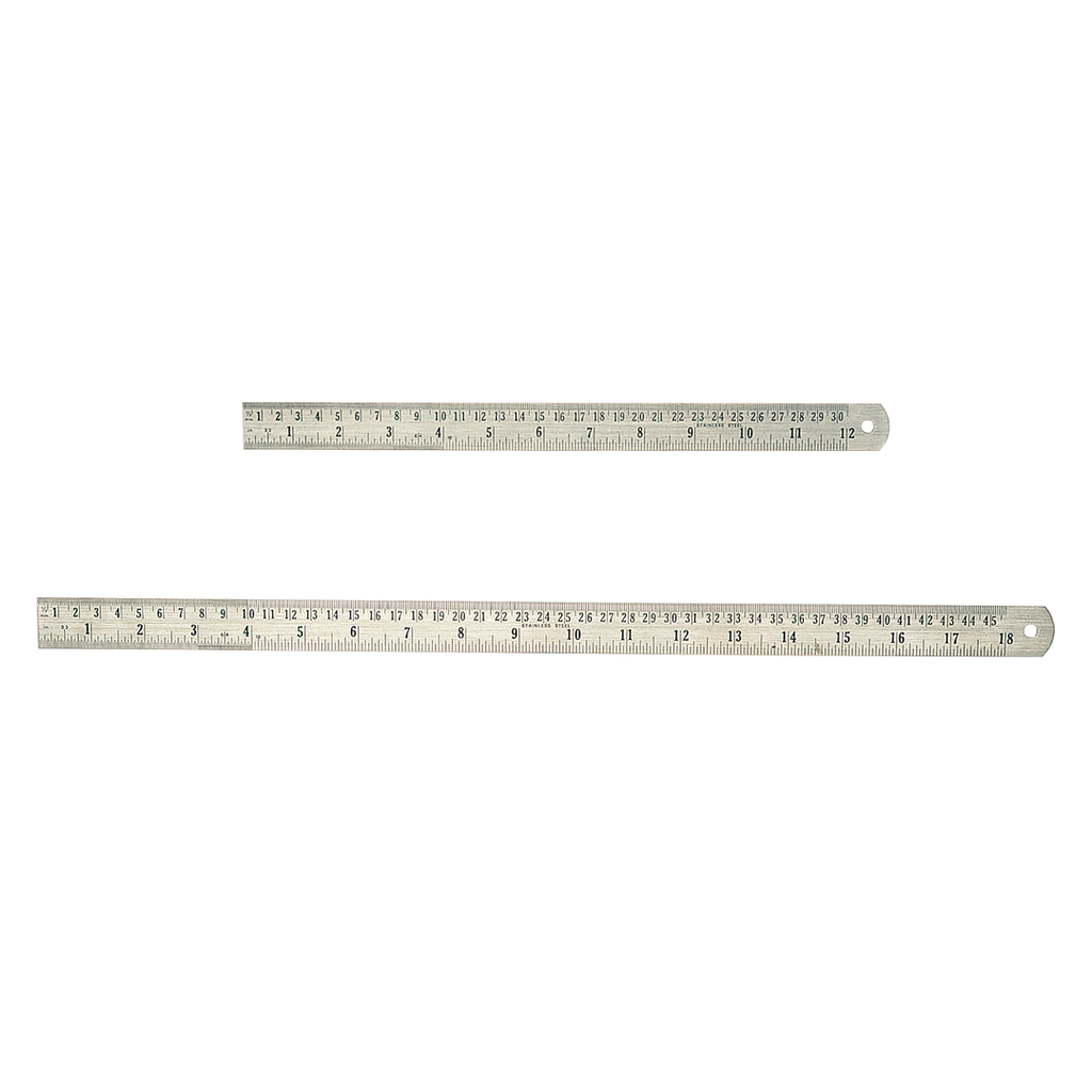 [083-012] FLEXIBLE STEEL RULER, 18"/450 MM